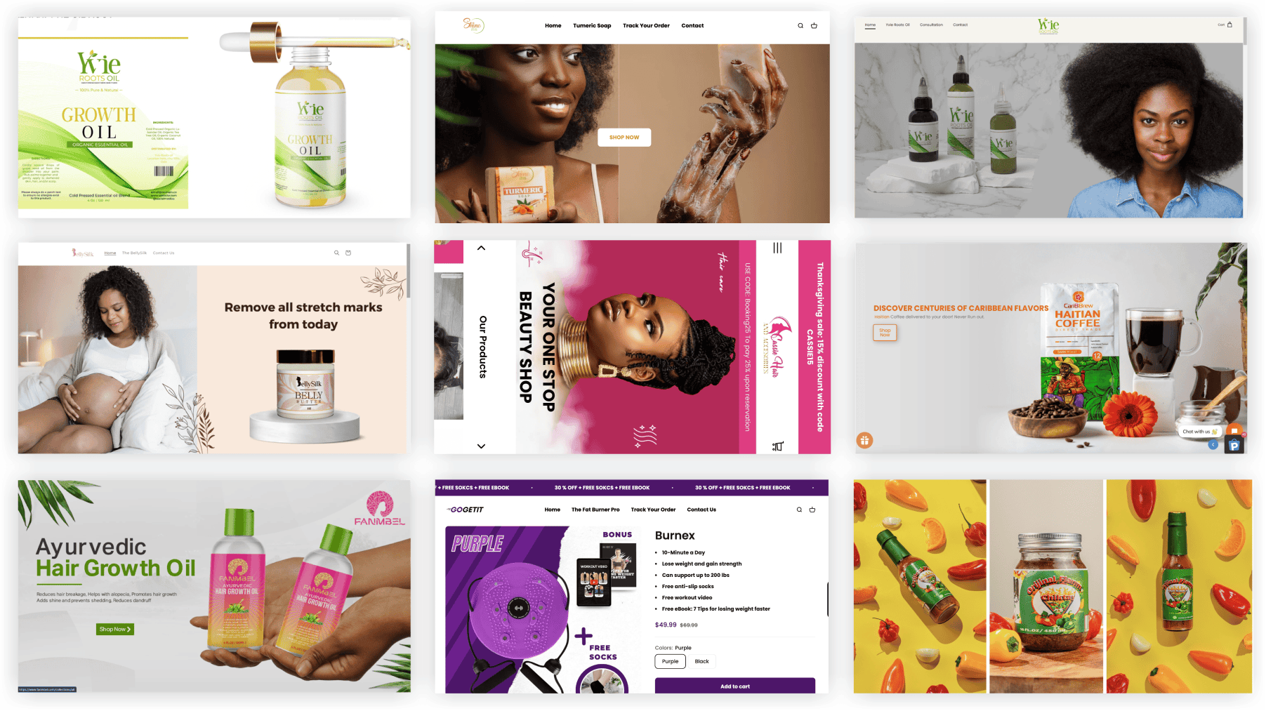 Brand kliyan nou yo — Yvie Roots Oil, BellySilk, Cassie Hair, CaribBrew, Fanmbel, GoGetIt